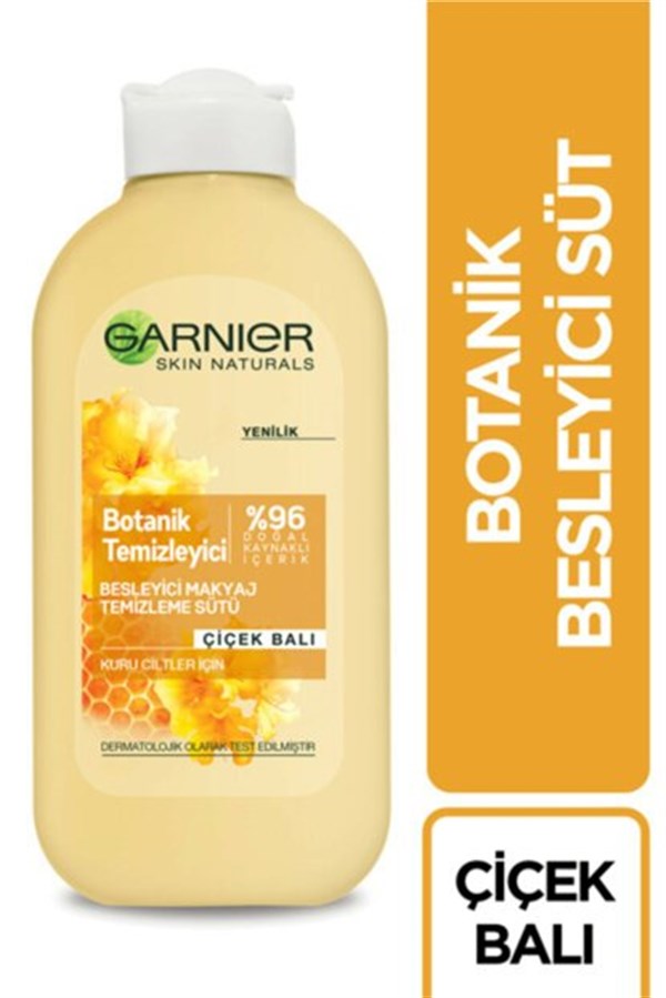 Garnier Besleyici Botanik Çiçek Balı Makyaj Temizleme Sütü Kuru Cilt 200 Ml